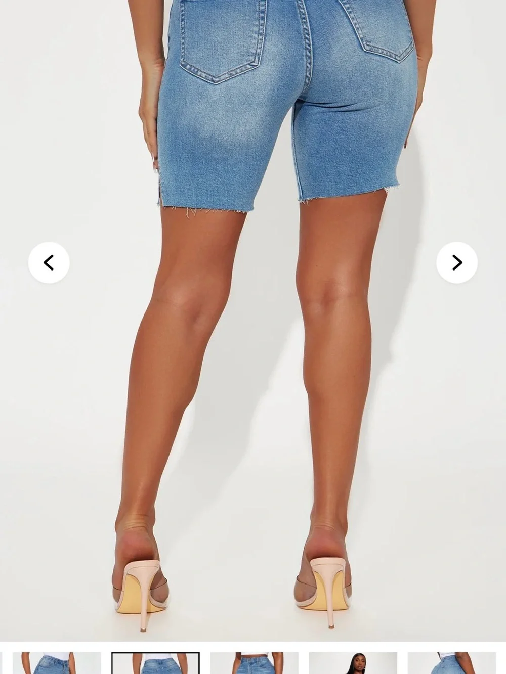 Everything's Good Super Stretch Denim Bermudas - Medium Blue Wash